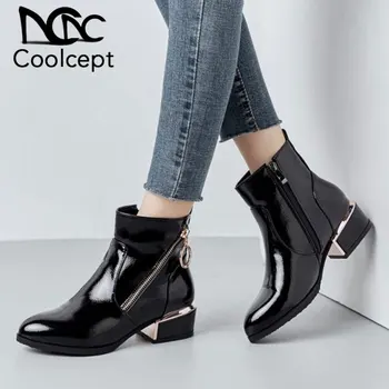 Coolcept Women High Heels Winter Boots Warm Fur Zipper Office Ladies Club Shoes Women Square Heel Boots Footwear Size 31-43
Coolcept Women High Heels Winter Boots Warm Fur Zipper Office Ladies Club Shoes Women Square Heel Boots Footwear Size 31-43