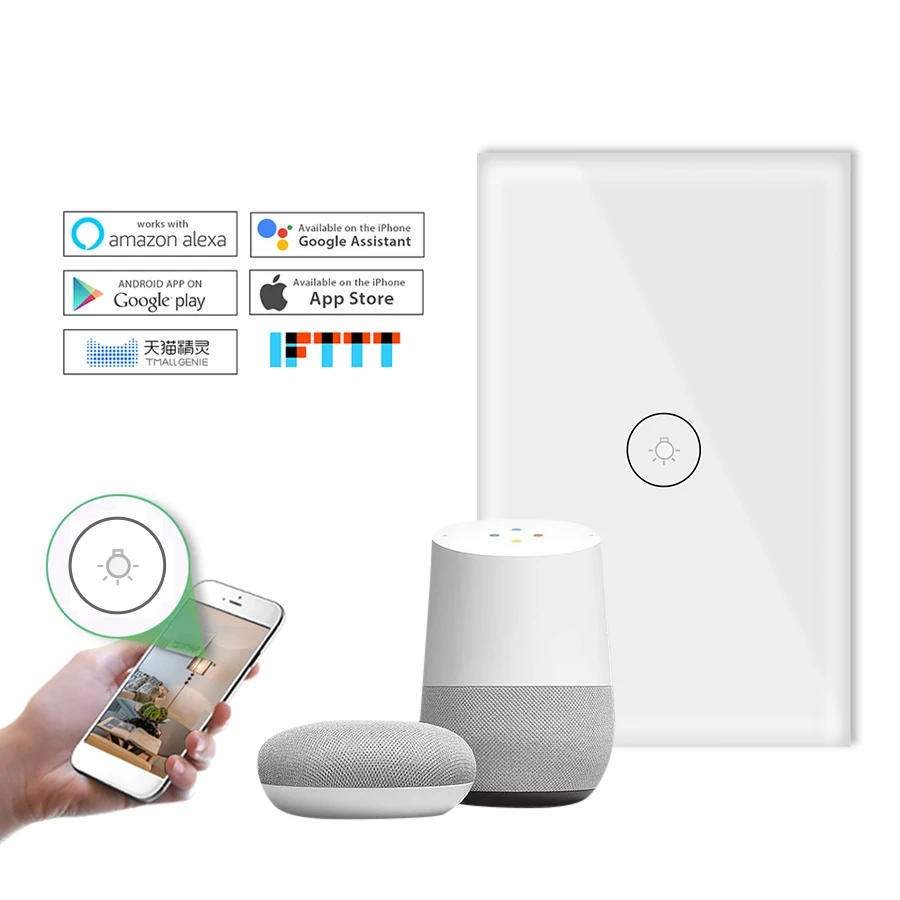 Tuya Smart Switch Wall Touch Sensor Toggle Switch 1 2 3 Gang Wifi US/EU Standard Interruptor Work with Alexa Google Home IFTTT
Tuya Smart Switch Wall Touch Sensor Toggle Switch 1 2 3 Gang Wifi US/EU Standard Interruptor Work with Alexa Google Home IFTTT