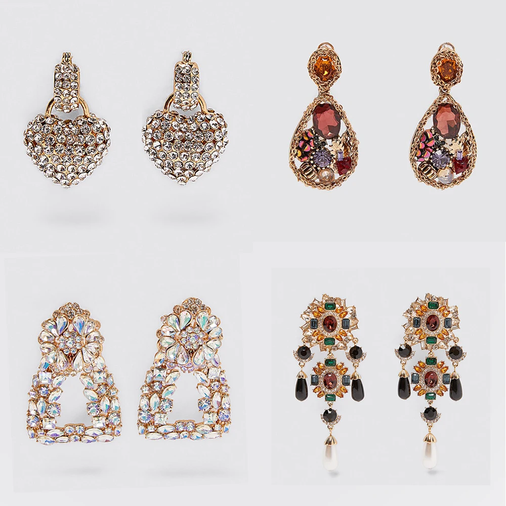 Girlgo 2019 ZA Vintage Sparkly Crystal Drop Earrings For Women Romantic Heart Teardrop Statement Earrings Fashion Maxi Jewelry
Girlgo 2019 ZA Vintage Sparkly Crystal Drop Earrings For Women Romantic Heart Teardrop Statement Earrings Fashion Maxi Jewelry