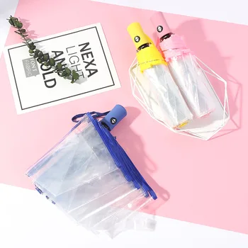 Fully-covered transparent umbrella with three-fold color handle and small fresh umbrella rain women umbrella transparent
Fully-covered transparent umbrella with three-fold color handle and small fresh umbrella rain women umbrella transparent