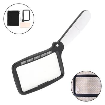 Portable Foldable 2X Handheld Magnifier with LED Lights and Black Receptacle Bag for Antique Viewing Reading Jewelry
Portable Foldable 2X Handheld Magnifier with LED Lights and Black Receptacle Bag for Antique Viewing Reading Jewelry
