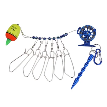 Durable Fish Stringer Kit Fishing Lock Buckle Live Fish Lock Belt with 6 Snap Hook Float Steel Reel Fishing Accessories Tackle
Durable Fish Stringer Kit Fishing Lock Buckle Live Fish Lock Belt with 6 Snap Hook Float Steel Reel Fishing Accessories Tackle