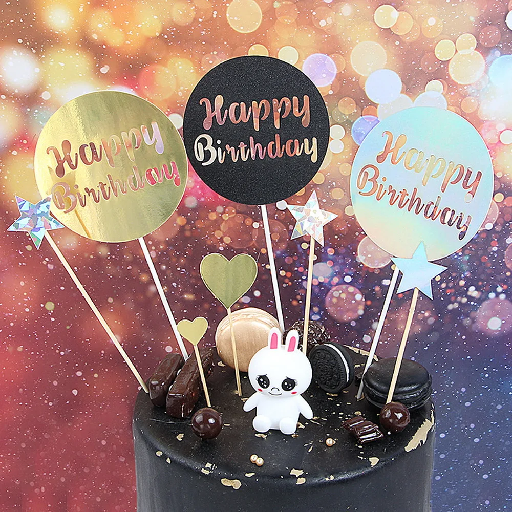 Tanie Okrągły Hollow Topper na tort urodzinowy narzędzie do dekoracji ciast sklep