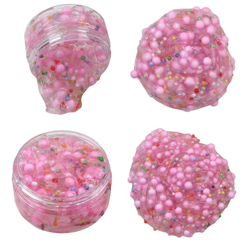 Beautiful Foam ball Cloud Slime Antistress Gadgets Stress Relief Kids Clay Toys Unzip Anti-stress Gift cute slime charms #B