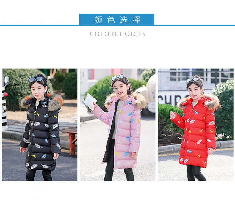 Girls Winter Coats Kids 2019 Winter Jacket For Girls Cotton-padded Clothes Children's Hooded Velour Girls Jackets Outwear 3-12t