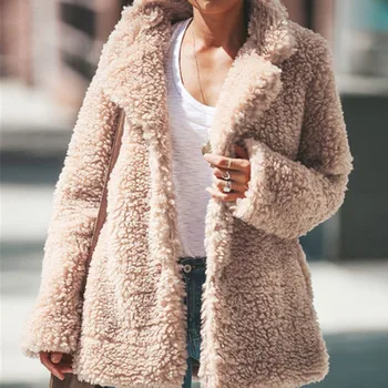 2019 Autumn Winter Coat For Women Winter Loose Solid Color Lapel Casual Pocket Long Sleeve Warm Cashmere Wool Coat
2019 Autumn Winter Coat For Women Winter Loose Solid Color Lapel Casual Pocket Long Sleeve Warm Cashmere Wool Coat