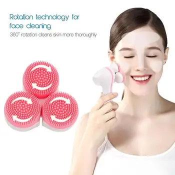 Multifunctional Electric Rotating Silicone Cleansing Instrument 3 Brush Heads Remover Blackhead Acne Pore Cleanser Machine
Multifunctional Electric Rotating Silicone Cleansing Instrument 3 Brush Heads Remover Blackhead Acne Pore Cleanser Machine