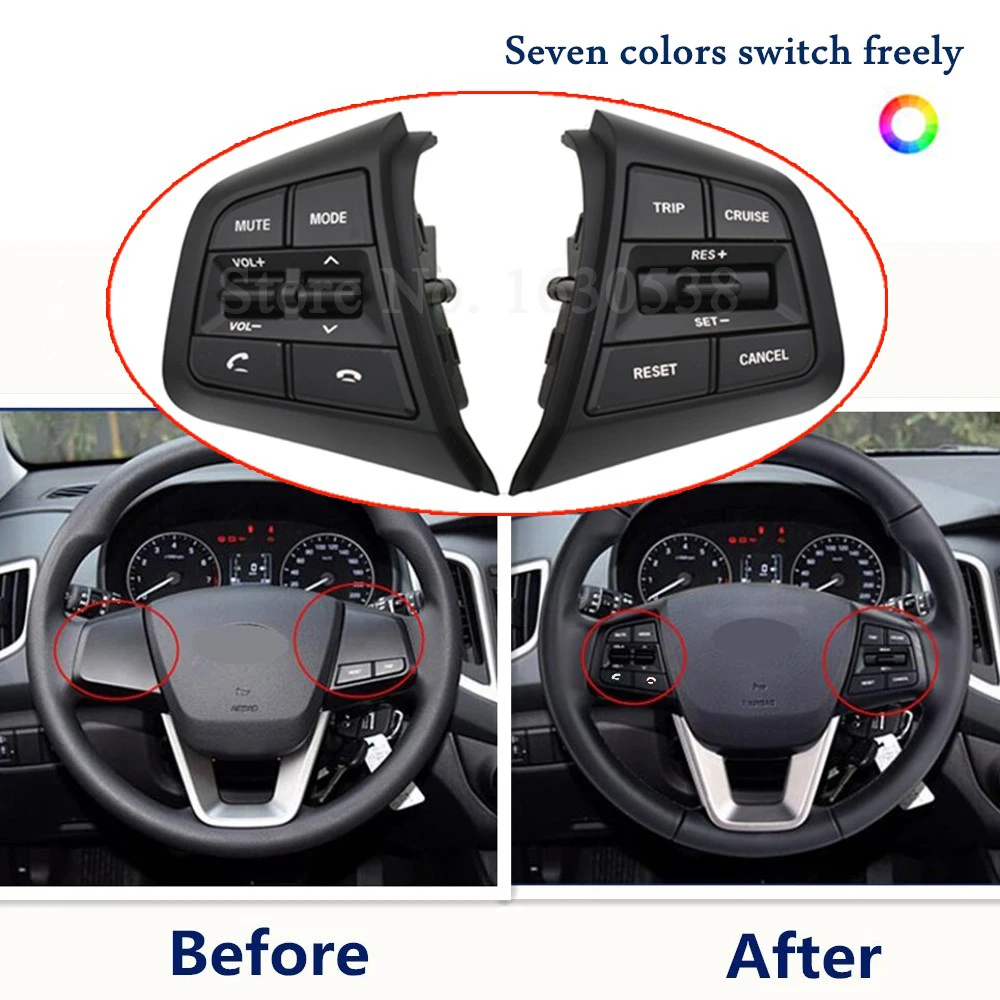 Multimedia Control For Hyundai Ix25 Creta 1.6L Steering Wheel Cruise Control Switchs Remote Control Volume Seven color switches
Multimedia Control For Hyundai Ix25 Creta 1.6L Steering Wheel Cruise Control Switchs Remote Control Volume Seven color switches