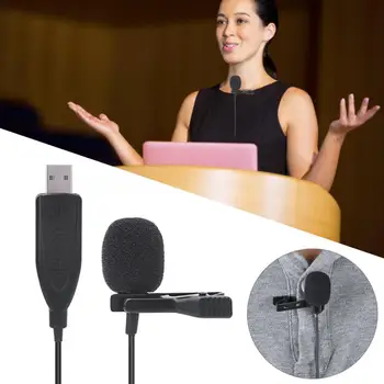 USB Computer Recording Lapel Clip Microphone Portable Mini Conference Microphone 1.5 meters wire interview Omnidirectional Mic
USB Computer Recording Lapel Clip Microphone Portable Mini Conference Microphone 1.5 meters wire interview Omnidirectional Mic