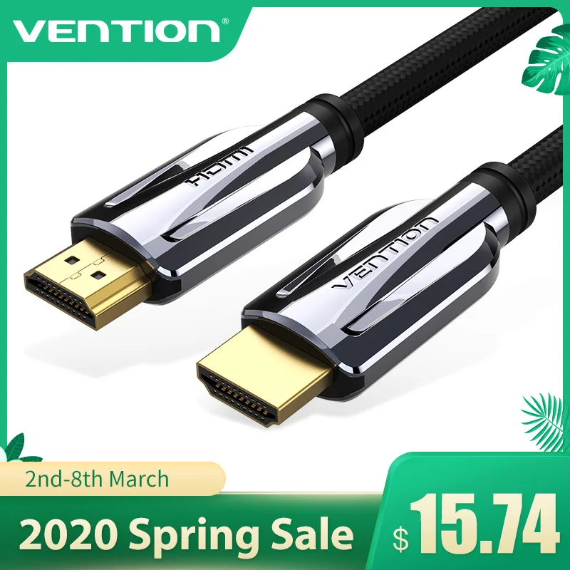 Vention HDMI 2.1 Cable 8K 60Hz 48Gbps BandWidth HDMI Cable for Splitter Switch Cabo HDMI 2.1 for Apple TV PS4 Projector
Vention HDMI 2.1 Cable 8K 60Hz 48Gbps BandWidth HDMI Cable for Splitter Switch Cabo HDMI 2.1 for Apple TV PS4 Projector