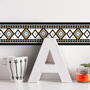 1Roll Geometric Pattern Waist Lines Self-Adhesive Waterproof Removable Wall Border Stickers for Home Room Decoration
1Roll Geometric Pattern Waist Lines Self-Adhesive Waterproof Removable Wall Border Stickers for Home Room Decoration