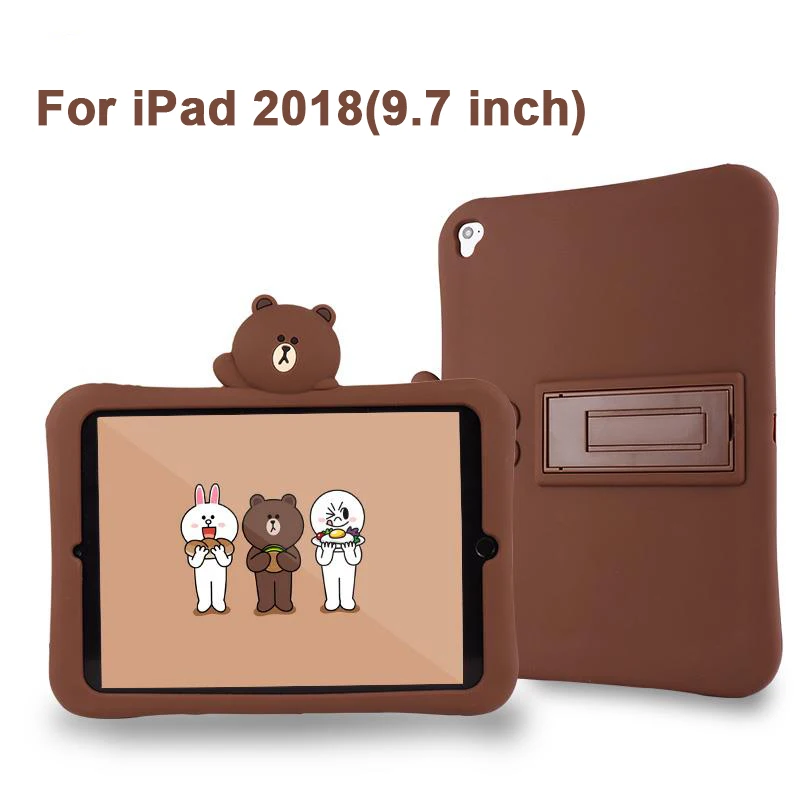 Cute Cartoons Tablet Protection Case For iPad 2018 9.7 inch Silicone Soft Shockproof Case Cover For iPad A1954A1893 With Bracket
Cute Cartoons Tablet Protection Case For iPad 2018 9.7 inch Silicone Soft Shockproof Case Cover For iPad A1954A1893 With Bracket