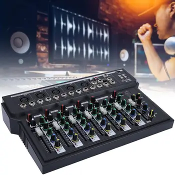 Portable 7 Channel Audio Mixer Console Built-in 48V Phantom Power Low Power Supports USB MP3 Player mixer Audio for KTV Karaoke
Portable 7 Channel Audio Mixer Console Built-in 48V Phantom Power Low Power Supports USB MP3 Player mixer Audio for KTV Karaoke