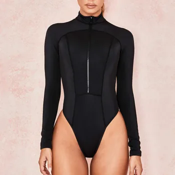 Sexy Zip Up Women Bodysuit 2019 New Fashion Casual Bodycon Bodysuits Long Sleeve Solid Skinny Rompers Overalls for Women 
Sexy Zip Up Women Bodysuit 2019 New Fashion Casual Bodycon Bodysuits Long Sleeve Solid Skinny Rompers Overalls for Women