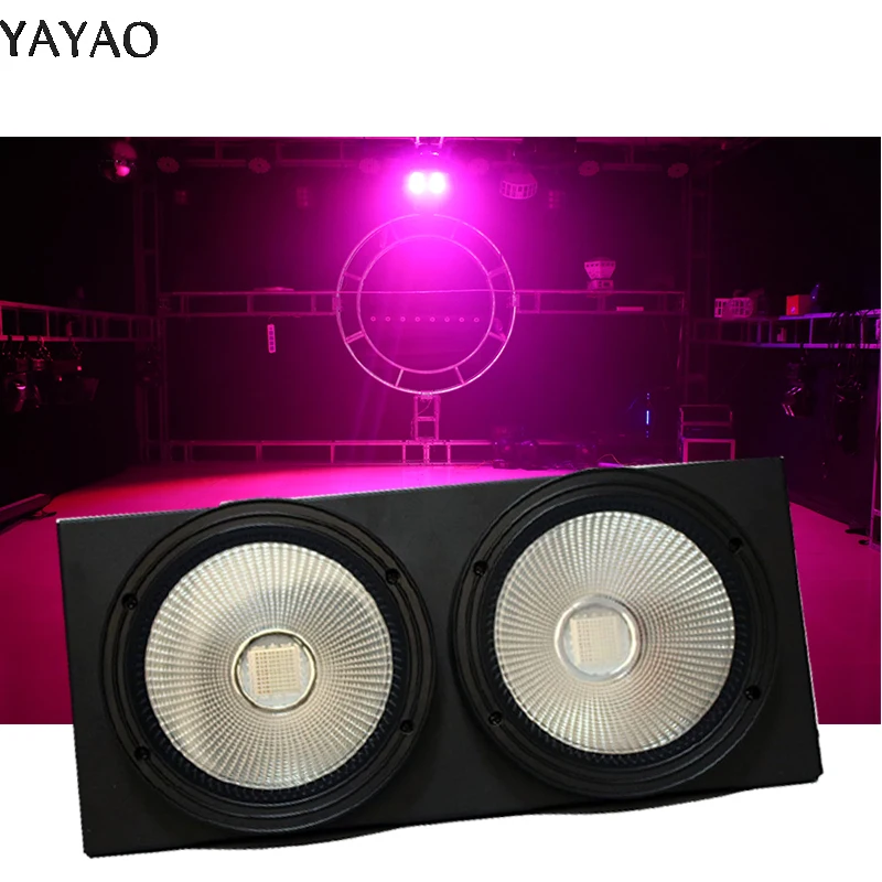 Dmx512 RGB 2 eyes cob led audience light 2*100w led rgbw stage blinder audience light
Dmx512 RGB 2 eyes cob led audience light 2*100w led rgbw stage blinder audience light