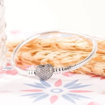 Authentic 925 Sterling Silver New Classic Heart-shaped Snake Bone Chain Fit Diy Charm Pan Bracelets Women Jewelry
Authentic 925 Sterling Silver New Classic Heart-shaped Snake Bone Chain Fit Diy Charm Pan Bracelets Women Jewelry