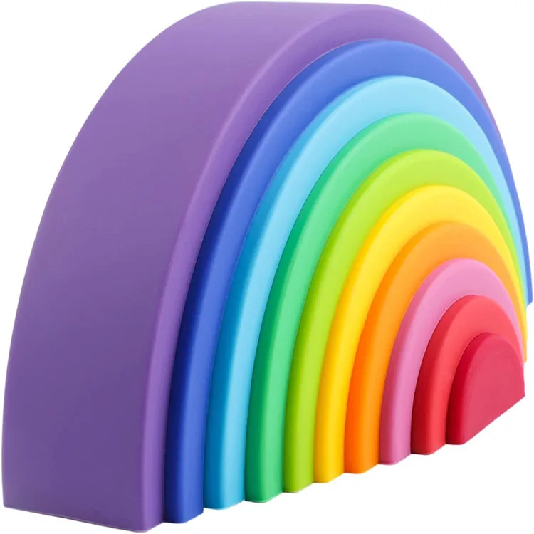 6/10 layers Baby Soft Rainbow Education Building Block Teether Silicone Teethers 3D Folding Stacking Blocks Toys BPA Free
6/10 layers Baby Soft Rainbow Education Building Block Teether Silicone Teethers 3D Folding Stacking Blocks Toys BPA Free