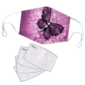 Butterfly Print Mask Kids Adult Washable Fabric Mask With 4 filter PM 2.5 Protective Reusable Dust Masks Mouth-Muffle @D
Butterfly Print Mask Kids Adult Washable Fabric Mask With 4 filter PM 2.5 Protective Reusable Dust Masks Mouth-Muffle @D
