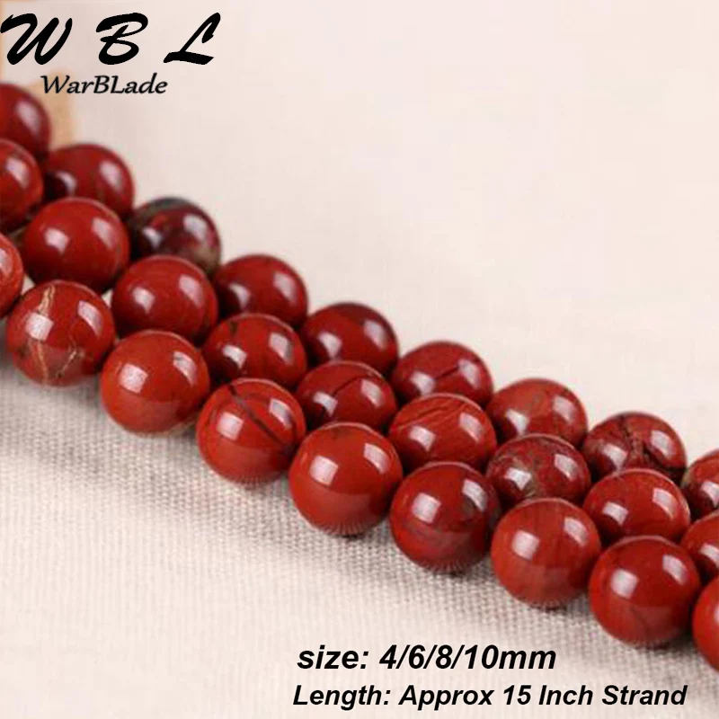 WarBLade High Quality Natural Stone Red Beads 4/6/8/10/12mm Round Loose Stone Beads For DIY Bracelet Jewelry Making
WarBLade High Quality Natural Stone Red Beads 4/6/8/10/12mm Round Loose Stone Beads For DIY Bracelet Jewelry Making