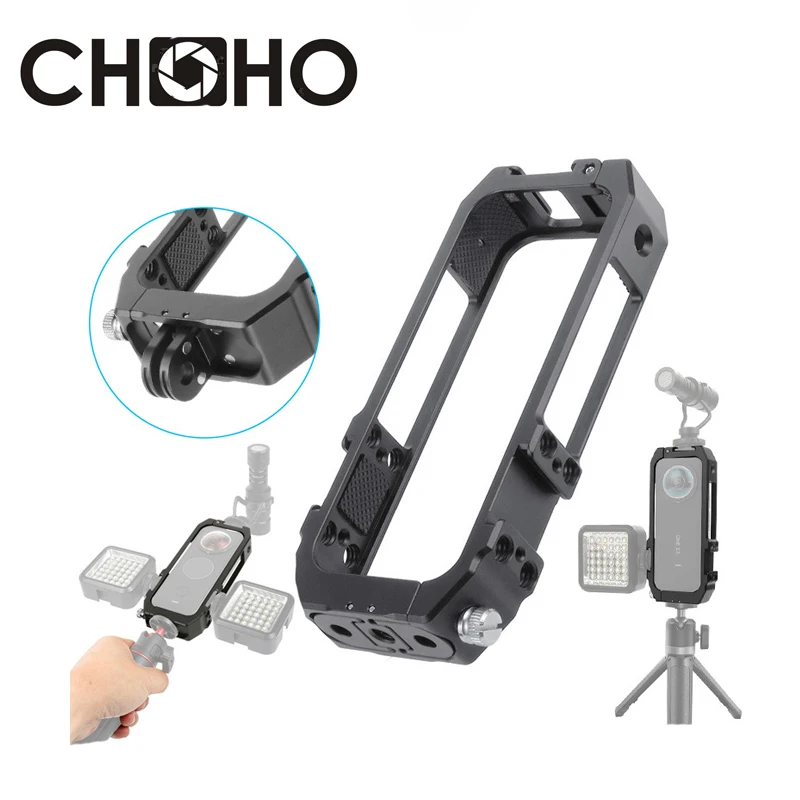 For Insta360 ONE X2 accessories case Protective Aluminium Alloy Housing Metal Frame Microphone Fill Light and 1/4 threaded ports
For Insta360 ONE X2 accessories case Protective Aluminium Alloy Housing Metal Frame Microphone Fill Light and 1/4 threaded ports