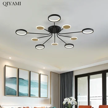 Modern LED Chandelier Lights For Living Room Bedroom Gold Black Ceiling Mounted Lamps Indoor Lighting Fixtures Lustres Luminaire
Modern LED Chandelier Lights For Living Room Bedroom Gold Black Ceiling Mounted Lamps Indoor Lighting Fixtures Lustres Luminaire