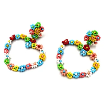 European and American new style rice bead Love Earrings colorful peach heart fashion exaggeration mixed color rice Bead Earrings
European and American new style rice bead Love Earrings colorful peach heart fashion exaggeration mixed color rice Bead Earrings