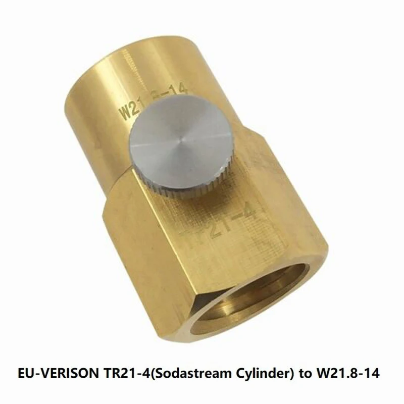 For SodaStream Cylinder Refill Adapter Bleed Valve Connector Brass Cga320-tr21*4 W21.8-tr21*4 W21.8-G1/2 Cylinder Refill Adapter
For SodaStream Cylinder Refill Adapter Bleed Valve Connector Brass Cga320-tr21*4 W21.8-tr21*4 W21.8-G1/2 Cylinder Refill Adapter