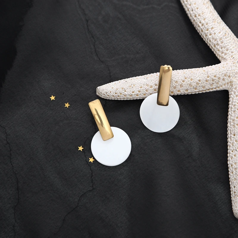 Fashion-Gold-Rectangle-Stainless-Steel-Stud-Earrings-for-Women-Geometry-Shell-Earrings-For-Women-Jewelry-boucles (2)
