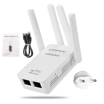 

Wifi Amplifier Router 4 Antennas 300Mbps 2.4G Repeater Network Expander Range Extender Wireless Router WiFi Signal Booster