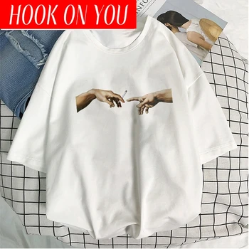 Michelangelo Cappella Sistina Harajuku Ulzzang Tumblr Women T-shirt Summer Funny Print Hip Hop Streetwear Chic Casual Tops Tee
Michelangelo Cappella Sistina Harajuku Ulzzang Tumblr Women T-shirt Summer Funny Print Hip Hop Streetwear Chic Casual Tops Tee