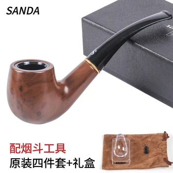 Sanda Smoking Set Smoking Pipe+Clear Pipe Stand +Cloth Bag+Gift Box Small vintage Tobacco pipe filter portable accessories
Sanda Smoking Set Smoking Pipe+Clear Pipe Stand +Cloth Bag+Gift Box Small vintage Tobacco pipe filter portable accessories