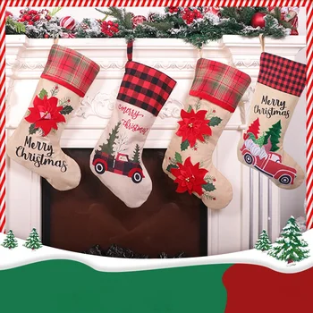 4 Pcs Christmas Stockings for Xmas Classic Decoration Fireplace Hanging Ornaments Holiday Decor
4 Pcs Christmas Stockings for Xmas Classic Decoration Fireplace Hanging Ornaments Holiday Decor
