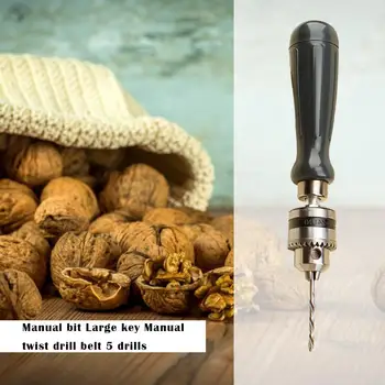 Manual Drill Bit Large Key Hand Drill With 5 Drill Bits Simple Hand Drill Clamping Range 0.6-6mm Hand Twist Drill DIY Tool
Manual Drill Bit Large Key Hand Drill With 5 Drill Bits Simple Hand Drill Clamping Range 0.6-6mm Hand Twist Drill DIY Tool