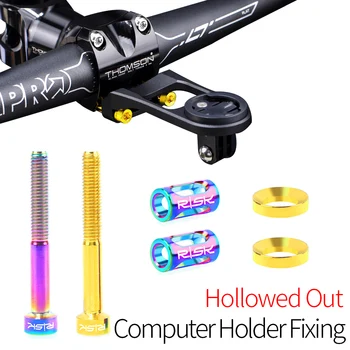 RISK Bicycle Computer Holder Fixing Bolts Unit Titanium M5*40mm MTB Road Bike Computer Screws Set Stem Extension Bracket Bolts
RISK Bicycle Computer Holder Fixing Bolts Unit Titanium M5*40mm MTB Road Bike Computer Screws Set Stem Extension Bracket Bolts