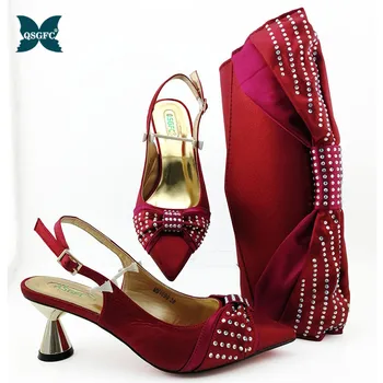 Lastest beautiful Shoes and Bag Set African Sets 2020 Italian design Shoe Bag Set Decorated with Rhinestone High Quality
Lastest beautiful Shoes and Bag Set African Sets 2020 Italian design Shoe Bag Set Decorated with Rhinestone High Quality