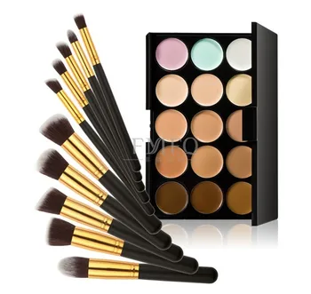 10 pcs makeup Brushes+15 color Concealer Palette makeup set kit Pincel Maquiagem make up combination set Foundation Brush
10 pcs makeup Brushes+15 color Concealer Palette makeup set kit Pincel Maquiagem make up combination set Foundation Brush