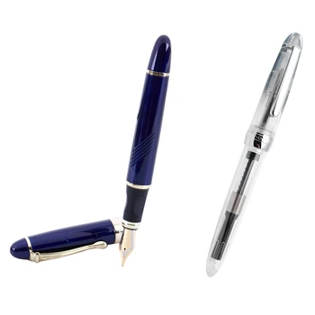 JINHAO 1pcs X450 18 KGP 0.7mm Broad Nib Fountain Pen Blue & 1pcs 992 Fountain Pen(Translucent) Translucent White 
JINHAO 1pcs X450 18 KGP 0.7mm Broad Nib Fountain Pen Blue & 1pcs 992 Fountain Pen(Translucent) Translucent White