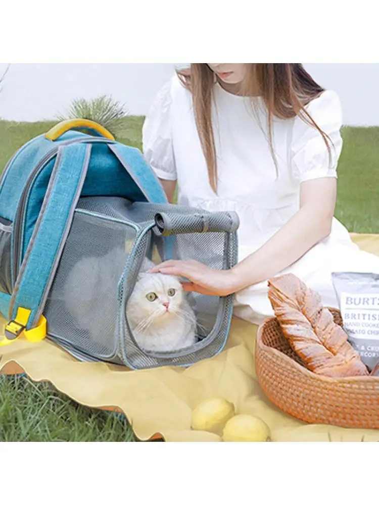 Foldable Transparent Mesh Window Cat Backpack with Inner Safety Leash Breathable 517D
Foldable Transparent Mesh Window Cat Backpack with Inner Safety Leash Breathable 517D