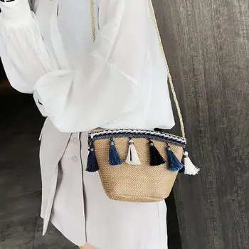 Small Messenger Bags Female 2019 New Fringed Straw Braided Woven Beach Bag Ethnic Fashion Bucket-shaped Tassel Shoulder Bags
Small Messenger Bags Female 2019 New Fringed Straw Braided Woven Beach Bag Ethnic Fashion Bucket-shaped Tassel Shoulder Bags