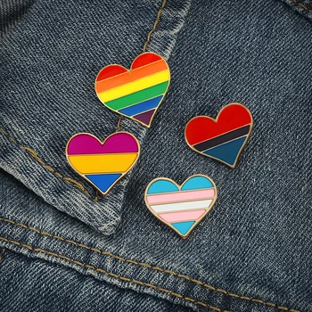 Rainbow Heart Enamel Pins LGBT Gay Lesbian Pride Brooches Jewelry Striped Colorful Badges Sweet Lover Gifts for Couple Lapel Pin
Rainbow Heart Enamel Pins LGBT Gay Lesbian Pride Brooches Jewelry Striped Colorful Badges Sweet Lover Gifts for Couple Lapel Pin