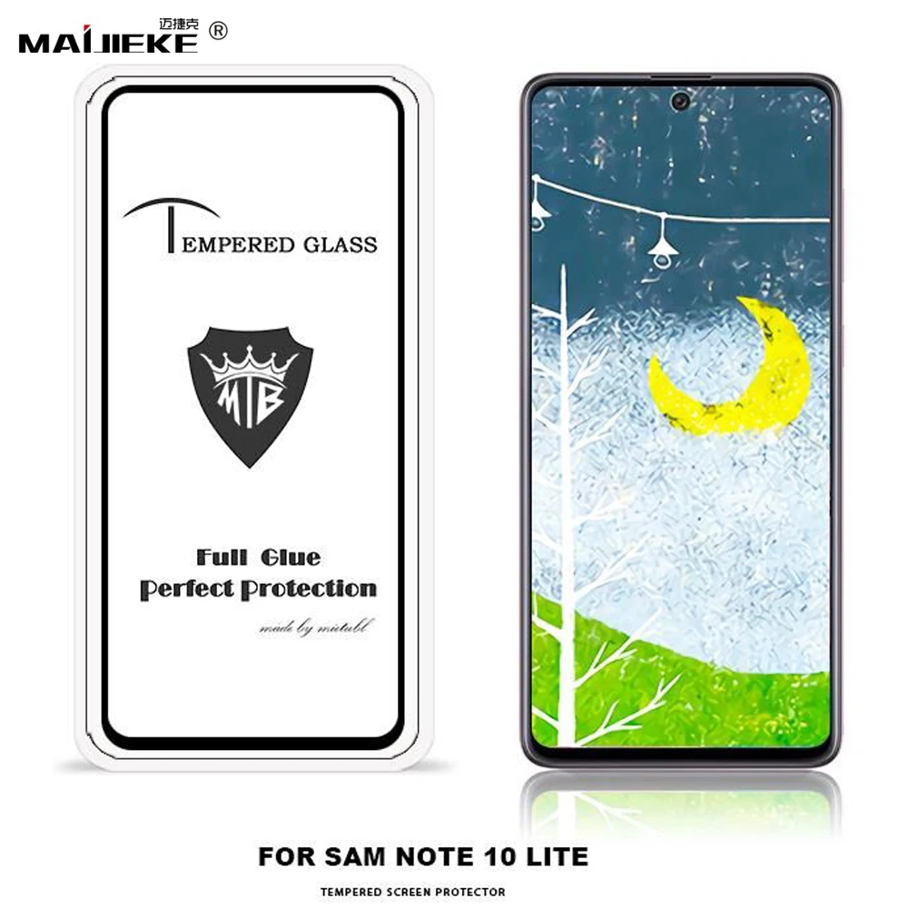9H 2.5D Полный Клей закаленное защитное стекло для Samsung Galaxy Note 10 Lite полное покрытие