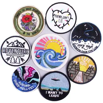 Round Wilderness Patches Ecusson Thermocollants Embroidered Patches For Clothing Diy Badge Sewing Applique Patches Jacket Jeans
Round Wilderness Patches Ecusson Thermocollants Embroidered Patches For Clothing Diy Badge Sewing Applique Patches Jacket Jeans