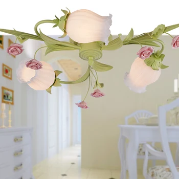 European-style garden living room Romantic Restaurants white wrought iron pink ceramic flowers glass lampshade Ceiling Lamp c125
European-style garden living room Romantic Restaurants white wrought iron pink ceramic flowers glass lampshade Ceiling Lamp c125
