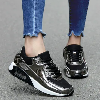 WDHKUN Fashion PU Leather Women Trainers Breathable Mesh Women Casual Shoes Women Vulcanize Shoes Gold Silver Women Shoes 46
WDHKUN Fashion PU Leather Women Trainers Breathable Mesh Women Casual Shoes Women Vulcanize Shoes Gold Silver Women Shoes 46