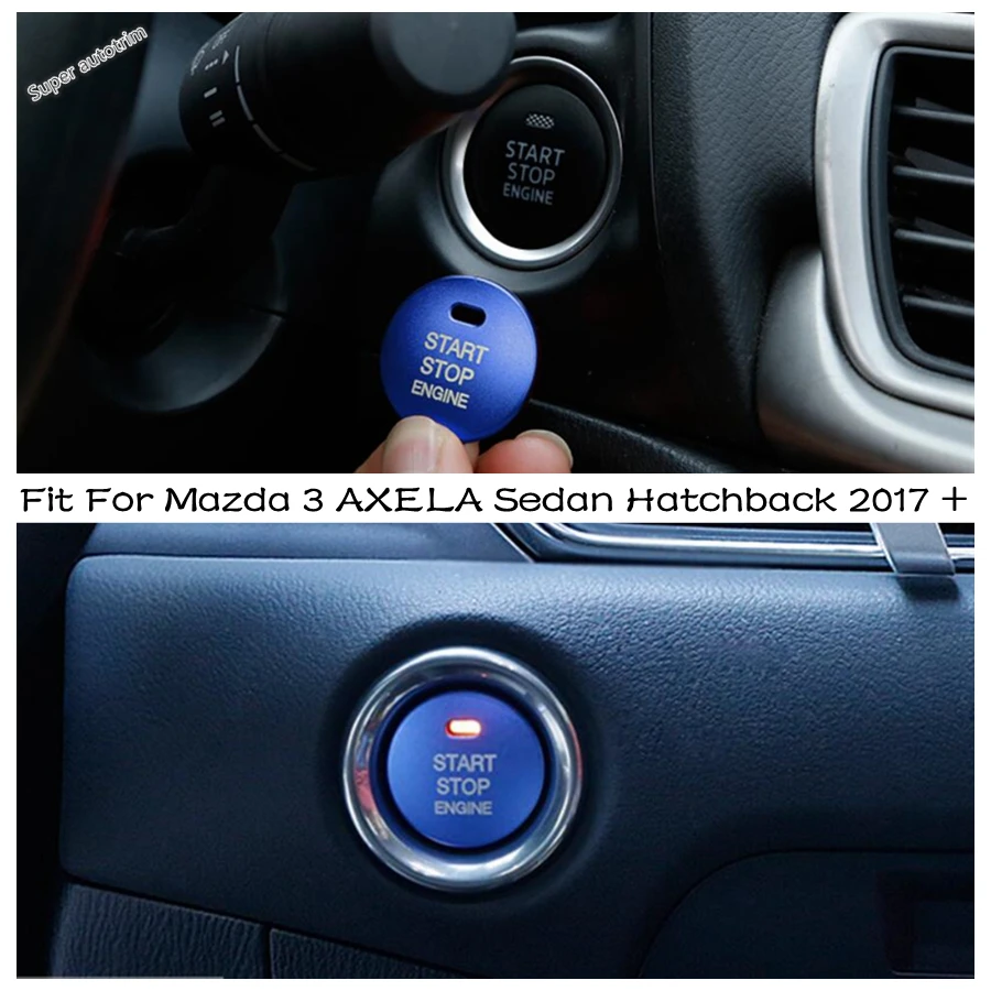 Engine Start Stop Keyless System Button Cover Trim 1PCS Fit For Mazda 3 AXELA Sedan Hatchback 2017 2018 Interior Refit Kit 
Engine Start Stop Keyless System Button Cover Trim 1PCS Fit For Mazda 3 AXELA Sedan Hatchback 2017 2018 Interior Refit Kit