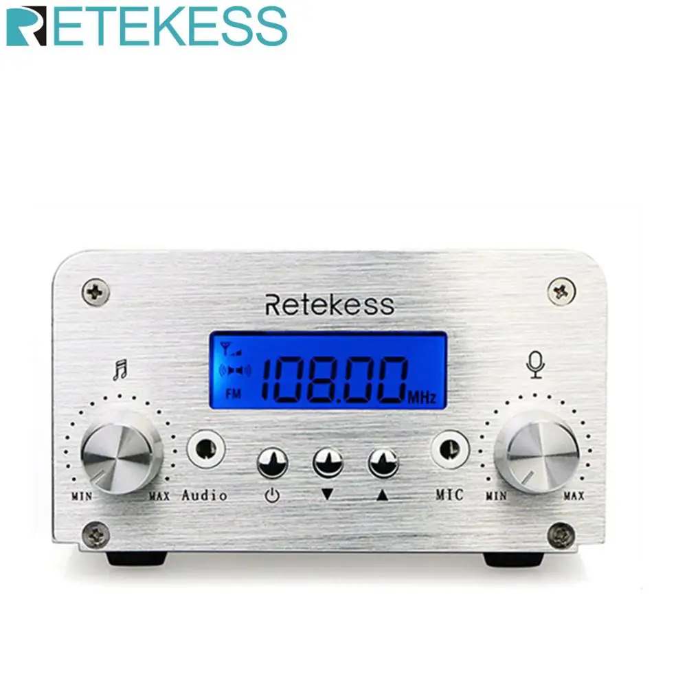 Retekess TR501 6W FM Transmitter Stereo Broadcast Station for Drive-in Church Drive-in Cinemas Factory Long Range AUX Input
Retekess TR501 6W FM Transmitter Stereo Broadcast Station for Drive-in Church Drive-in Cinemas Factory Long Range AUX Input