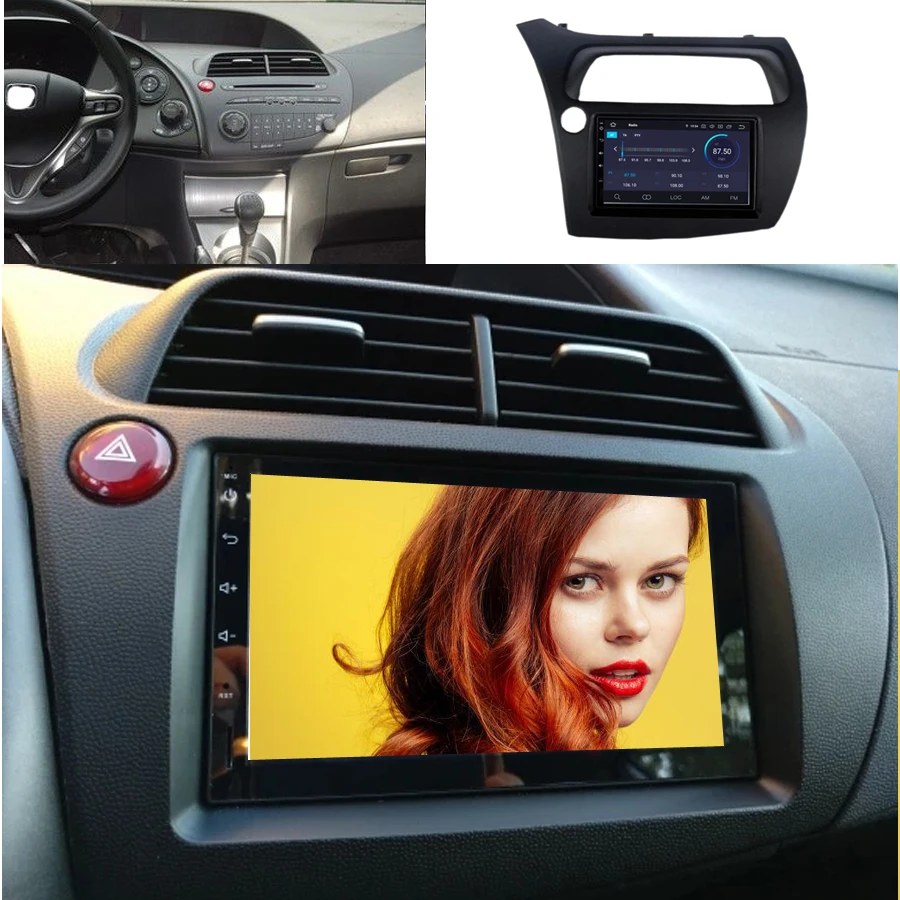 Автомобильный мультимедийный плеер Carplay 8 ядер Android 11 для Honda CIVIC 2007 хэтчбек Wi-Fi 4G 4 +