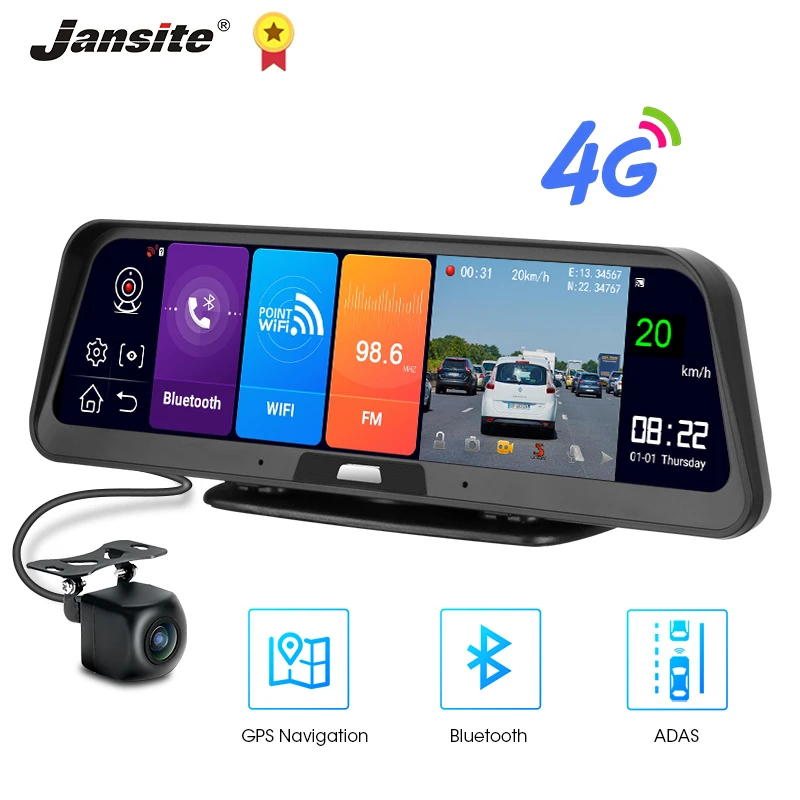 Jansite 10 Inch Android 8.1 Stream Media Car Rearview Mirror 2G+32G Bluetooth Camera Car Dvr ADAS WiFi GPS Dash Cam 4G net
Jansite 10 Inch Android 8.1 Stream Media Car Rearview Mirror 2G+32G Bluetooth Camera Car Dvr ADAS WiFi GPS Dash Cam 4G net