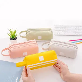 Simple Large Capacity Pencil Case With Handle Creative Multi-function Double-layer Pencil Case For Student
Simple Large Capacity Pencil Case With Handle Creative Multi-function Double-layer Pencil Case For Student