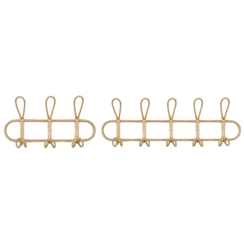 2 Pcs Rattan Wall Hooks Clothes Hat Hanging Hook Cloth Holder Hangers Decor, 40X20cm & 64.5X20cm
2 Pcs Rattan Wall Hooks Clothes Hat Hanging Hook Cloth Holder Hangers Decor, 40X20cm & 64.5X20cm